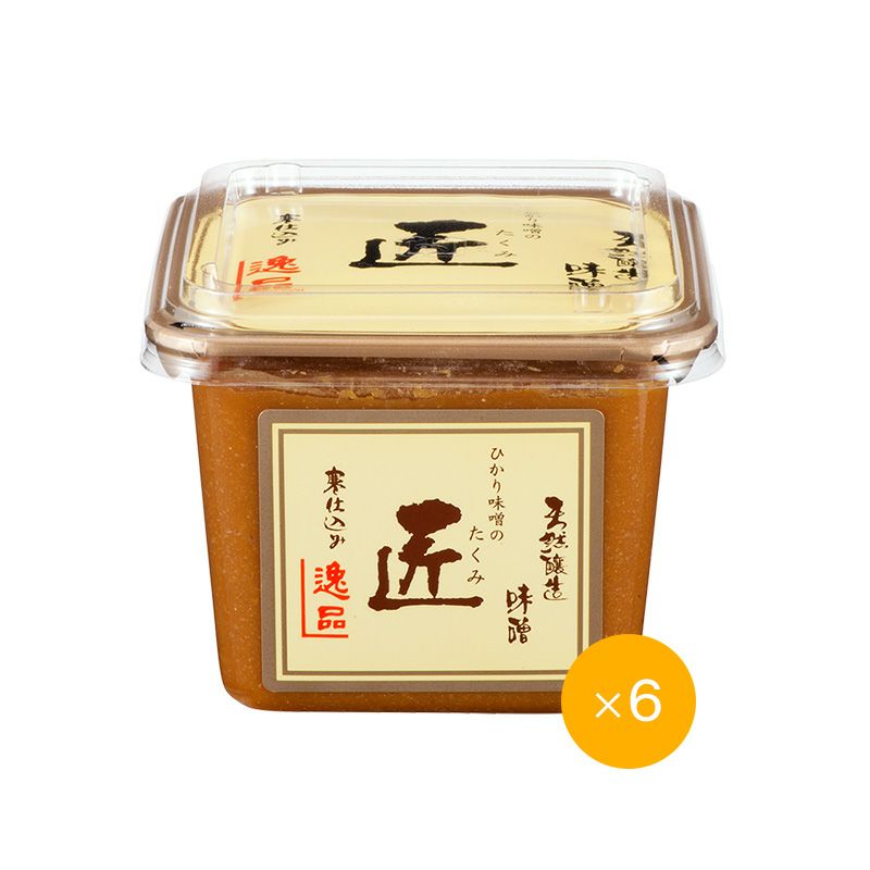 ひかり味噌 天然醸造味噌 匠 500g (×6個) | ひかり味噌󠄀公式通販 ひかり味噌 天然醸造 糀味噌 名匠 500g【1箱・6個入】<br>まとめ買い 国産 高級味噌 長期熟成 寒仕込み みそ 手作り こし味噌 国産 プレミアム味噌 百貨店 お墨付き 特選 信州みそ