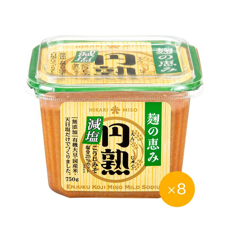 【日本未発売】 減塩 円熟こうじみそ ひかり味噌 750g ひかり味噌 | (×8個) 味噌
